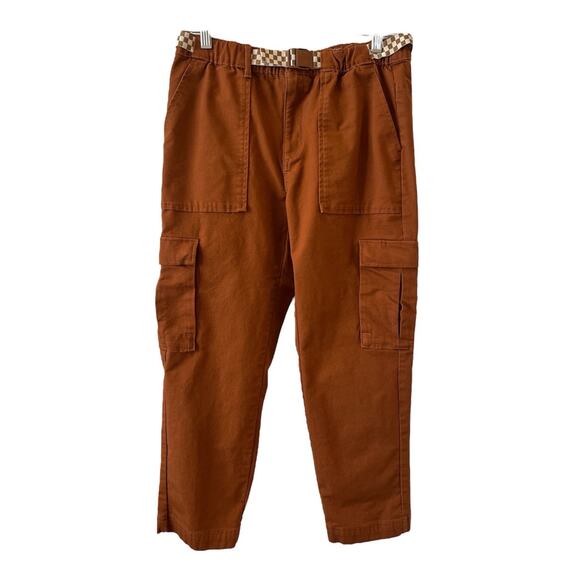 The Great + Eddie Bauer The Canvas Hiking Cargo Pants Womens 4 Rust Belted Crop - Picture 3 of 12